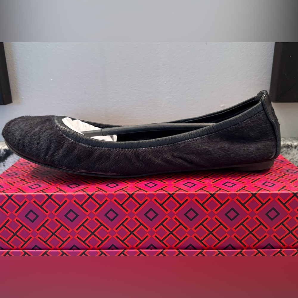 Tory Burch “Eddie” Calf Hair Ballet Flat 9